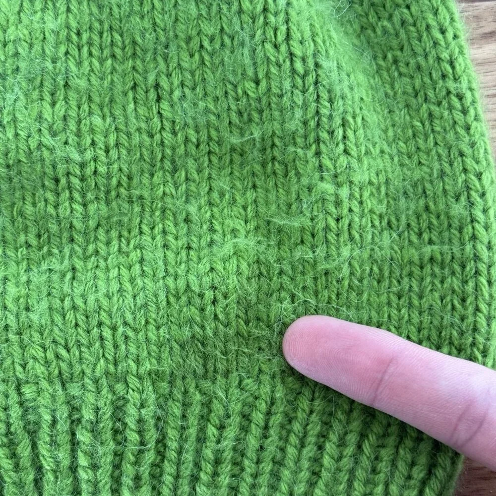 Andes Gifts Monster Mike Wazowski Looking Hat Hood Knit Acrylic Alpaca Kids READ
